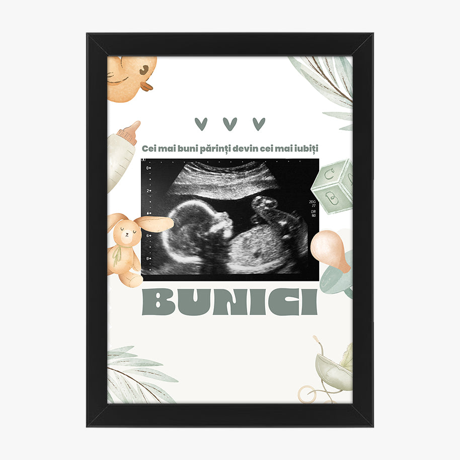 Tablou personalizat -De la cei mai buni părinți la cei mai buni bunici – Cadou emoționant pentru anunț sarcină