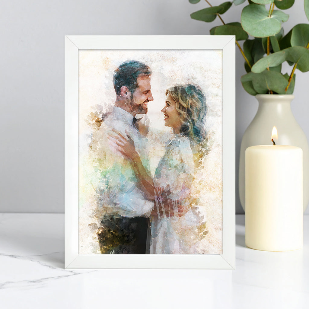 Tablou personalizat efect pictură în ulei – Cadou romantic pentru cupluri