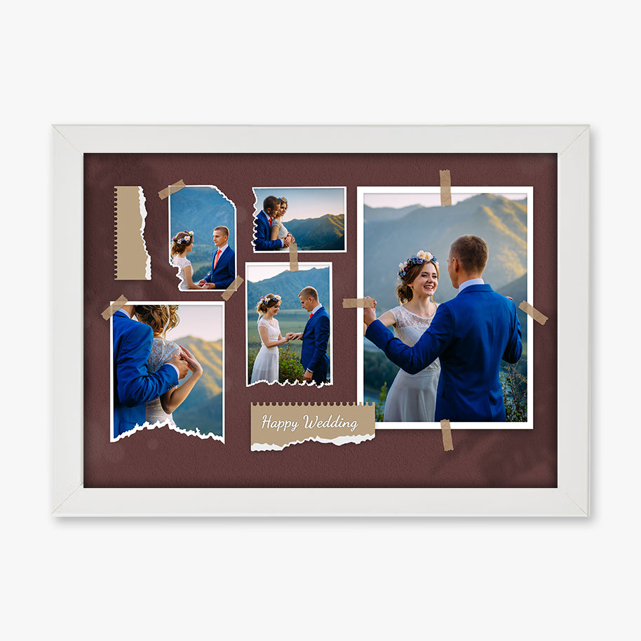 Tablou colaj foto de nuntă – Cadou personalizat pentru miri