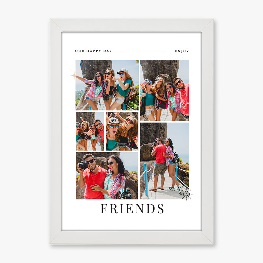 Tablou colaj foto Friends – Cadou personalizat pentru prieteni