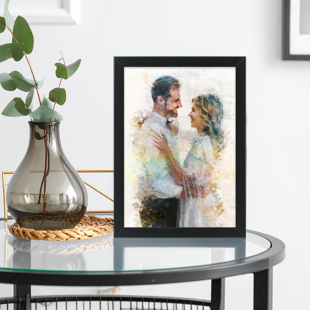 Tablou personalizat efect pictură în ulei – Cadou romantic pentru cupluri