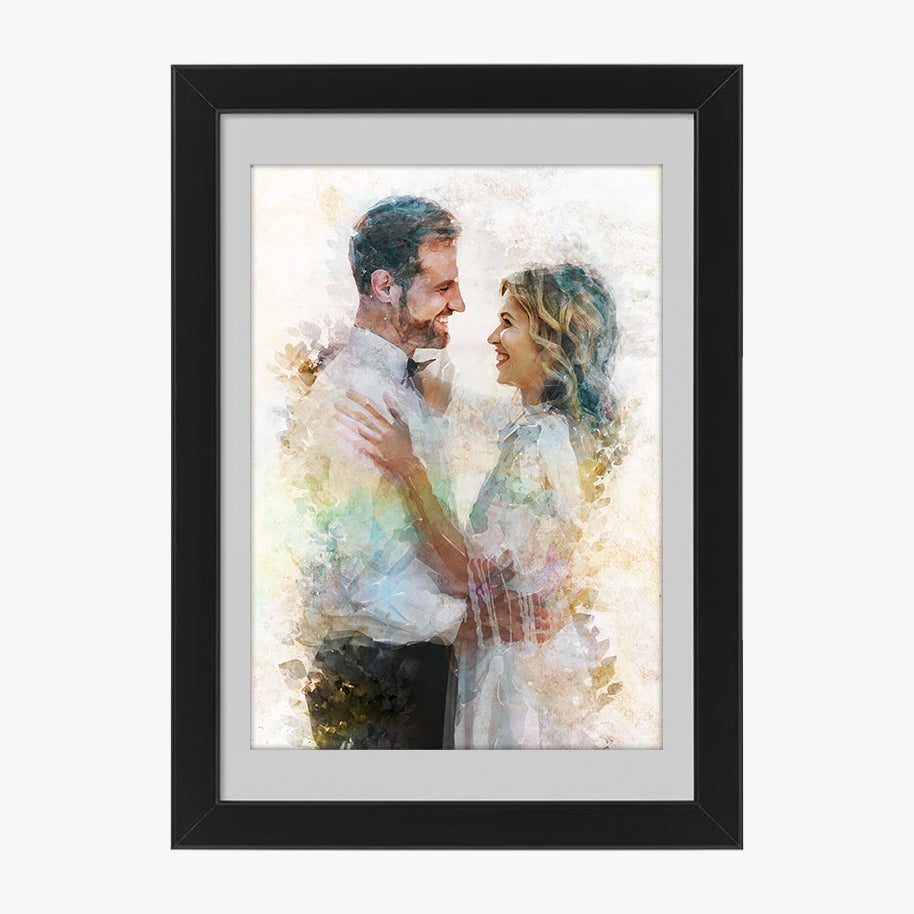 Tablou personalizat efect pictură în ulei – Cadou romantic pentru cupluri