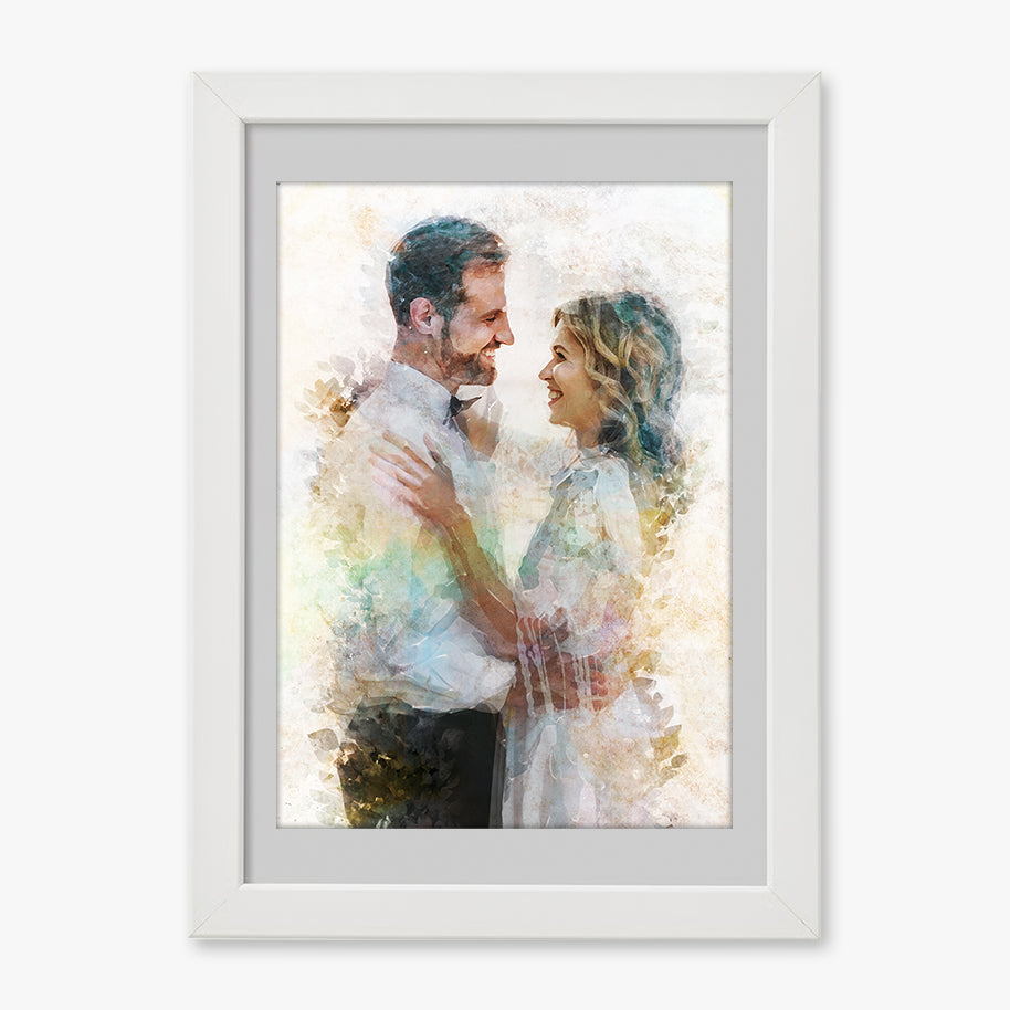 Tablou personalizat efect pictură în ulei – Cadou romantic pentru cupluri