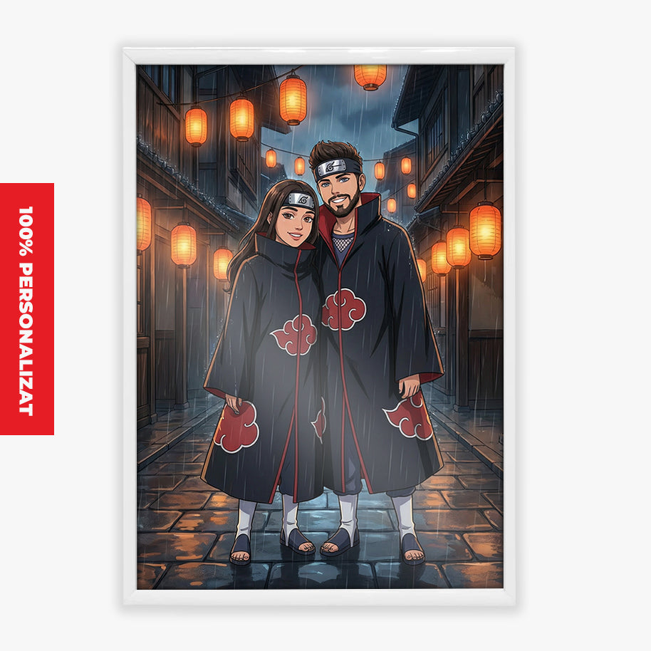 Tablou Personalizat Anime — Stil Naruto Shippuden (Akatsuki) 🌧️☁️