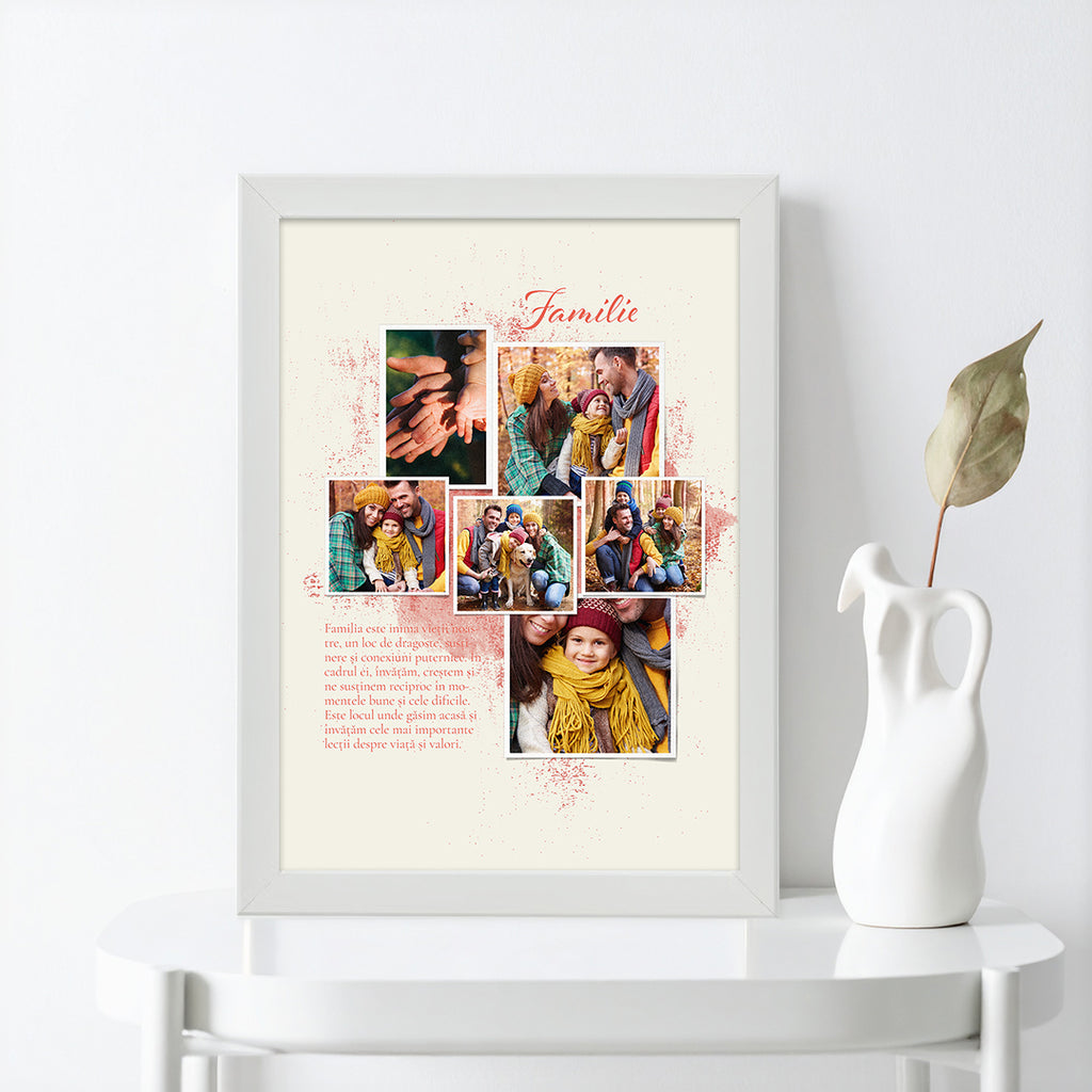 Tablou colaj foto Familie – Cadou personalizat cu amintiri de neuitat
