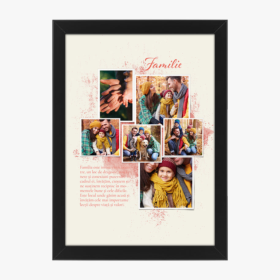 Tablou colaj foto Familie – Cadou personalizat cu amintiri de neuitat