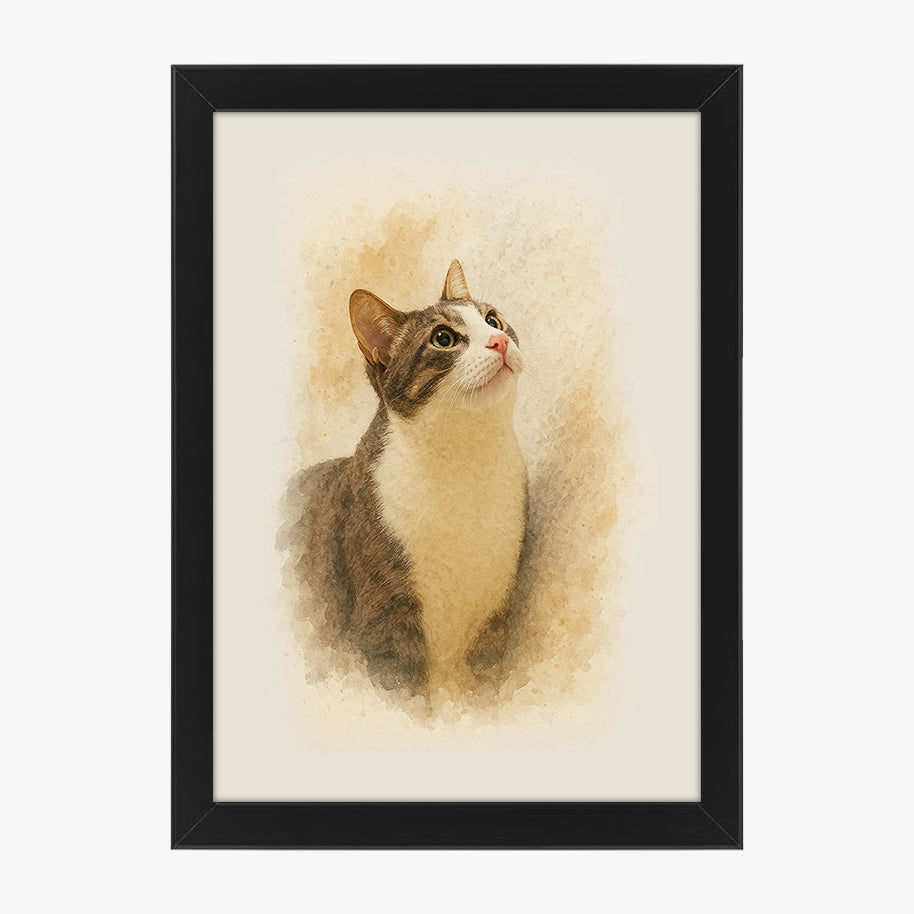 Tablou personalizat animal de companie cu efect acuarelă