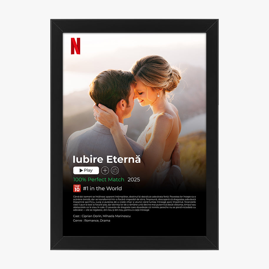 Tablou personalizat poster Netflix – poveste de dragoste ca un film