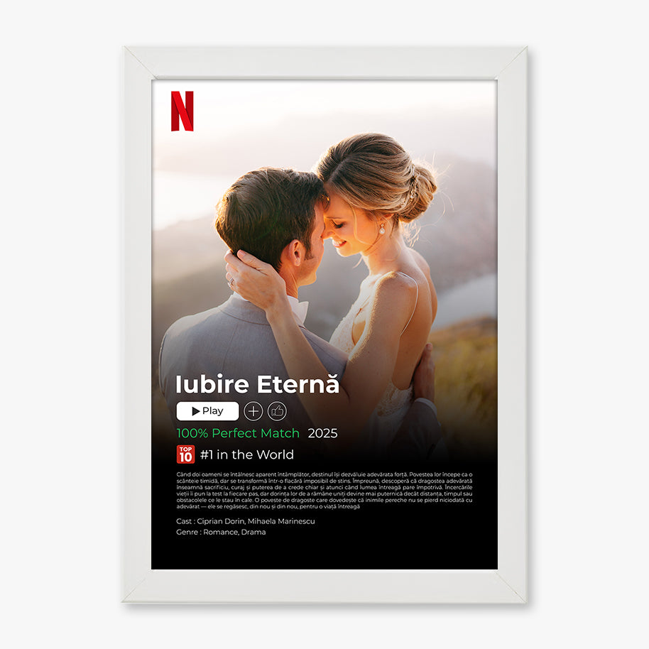 Tablou personalizat poster Netflix – poveste de dragoste ca un film
