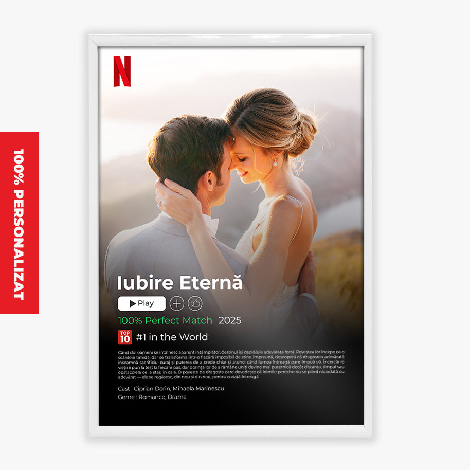 Tablou personalizat poster Netflix – poveste de dragoste ca un film