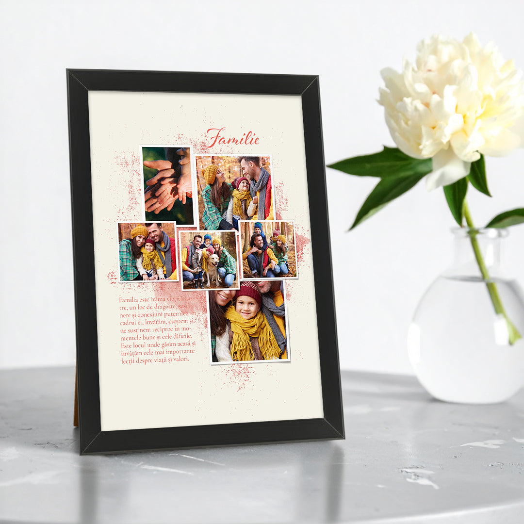 Tablou colaj foto Familie – Cadou personalizat cu amintiri de neuitat