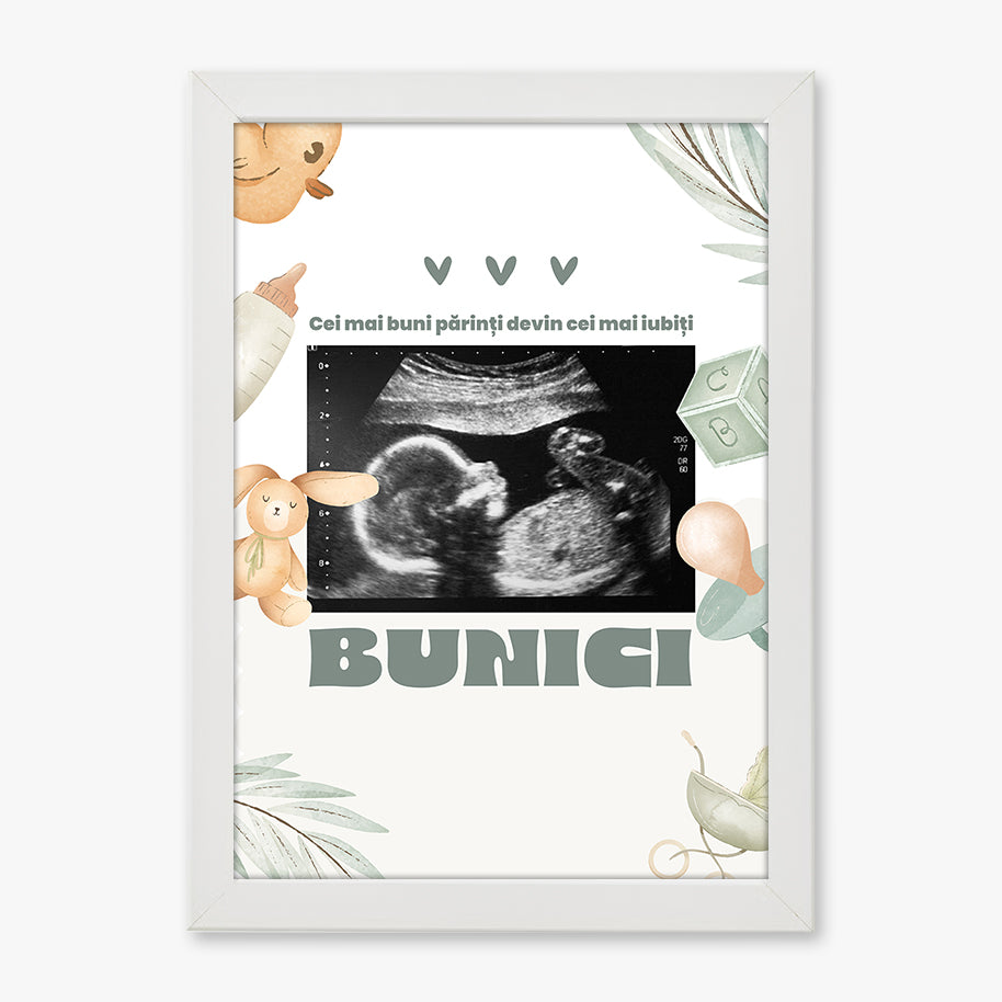 Tablou personalizat -De la cei mai buni părinți la cei mai buni bunici – Cadou emoționant pentru anunț sarcină