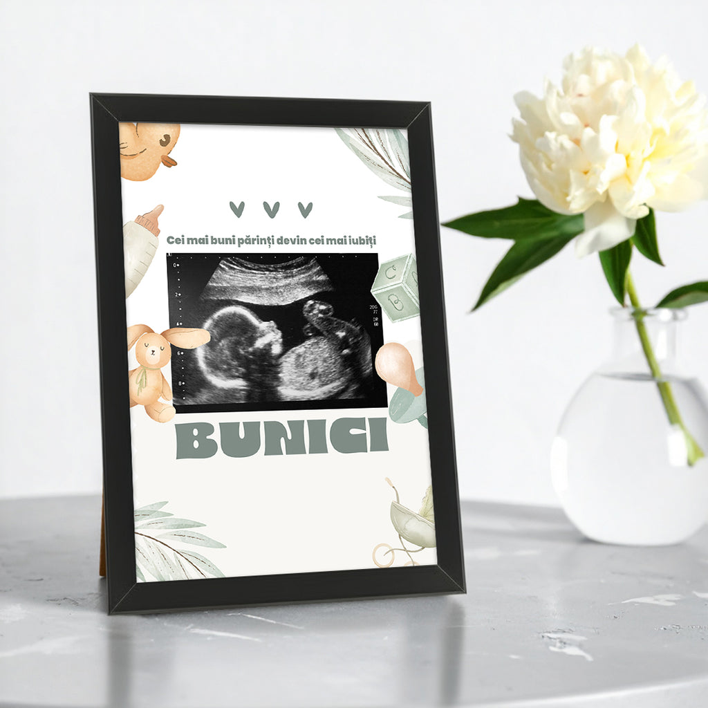 Tablou personalizat -De la cei mai buni părinți la cei mai buni bunici – Cadou emoționant pentru anunț sarcină