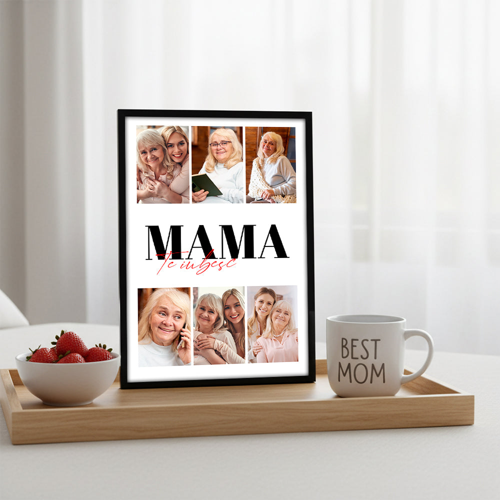 Tablou Colaj 6 Fotografii — „Mama, te iubesc” ❤️