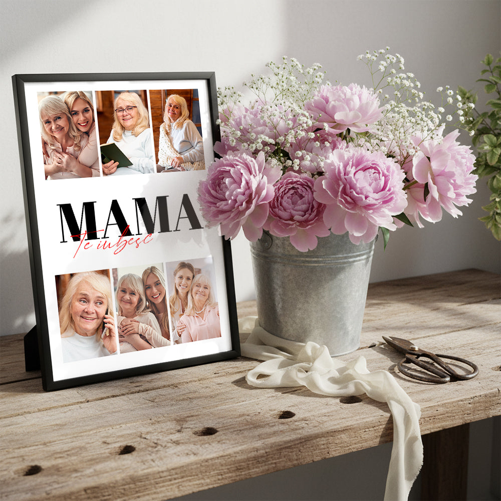 Tablou Colaj 6 Fotografii — „Mama, te iubesc” ❤️