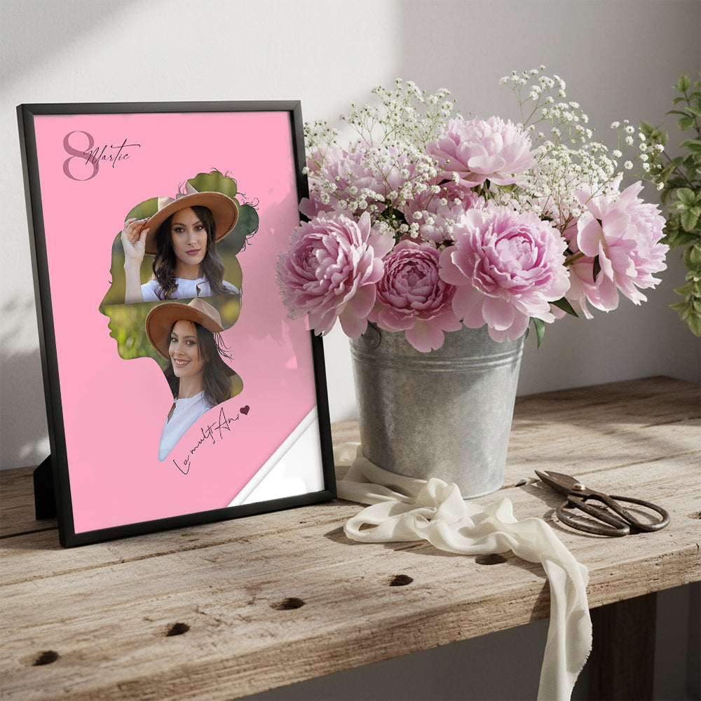 Tablou 8 Martie — Colaj Fotografii „La mulți ani” 🌸