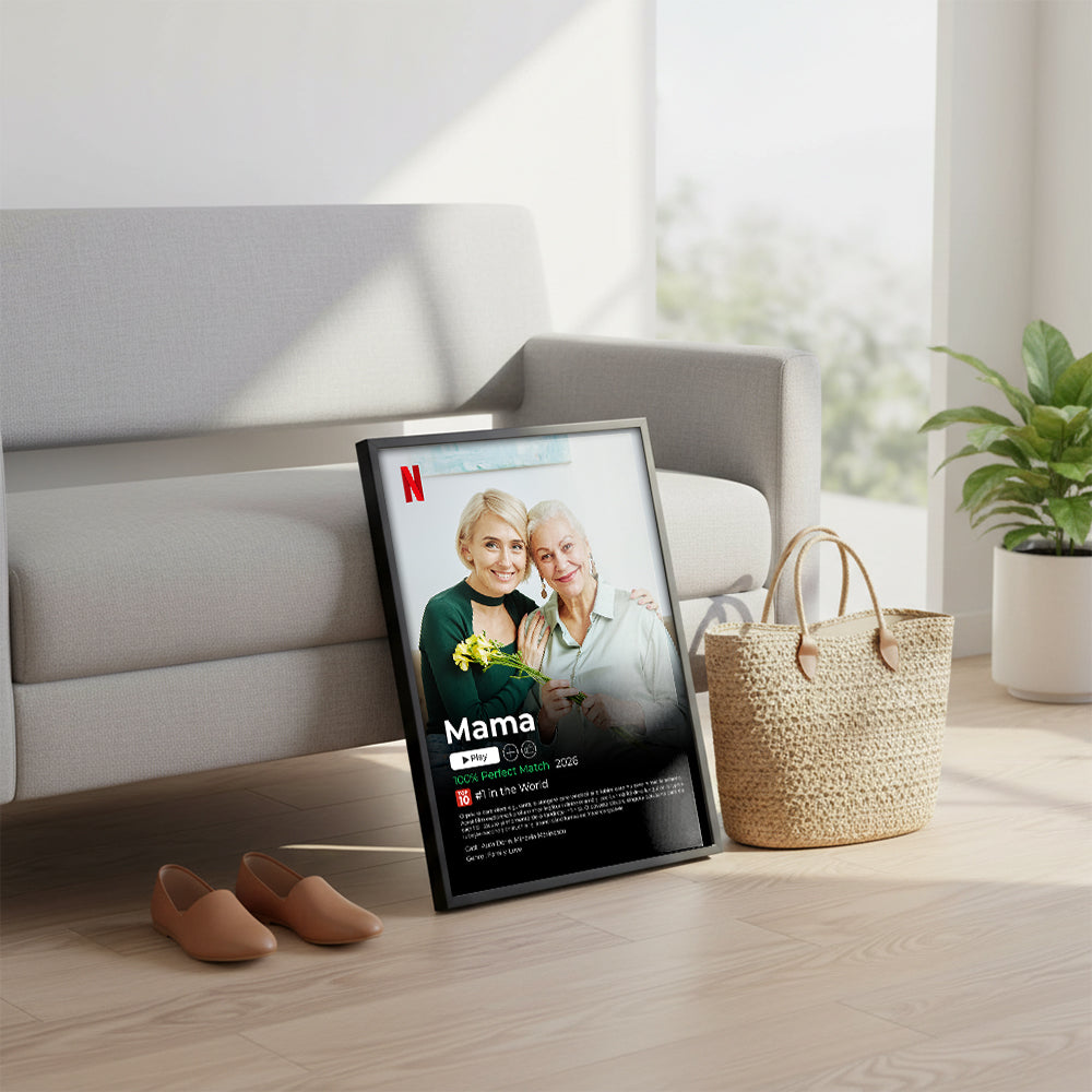 Tablou Personalizat Poster Netflix — Povestea Mamei ca un Film 🎬❤️