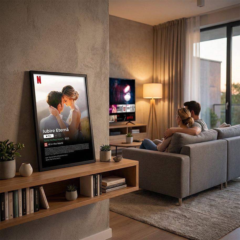Tablou personalizat poster Netflix – poveste de dragoste ca un film